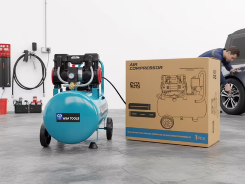 Compresor de aire silencioso 24 litros 1100W 110V Wtools Colombia