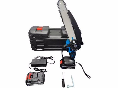 Motosierra inalámbrica 36V Wtools brushless con espada de 10 pulgadas para poda y corte de madera en Colombia