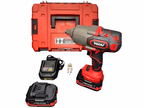 Llave de impacto inalámbrica 3/4 roja Wtools 1800 N·m, 20V, batería 10 celdas para trabajo pesado en Colombia