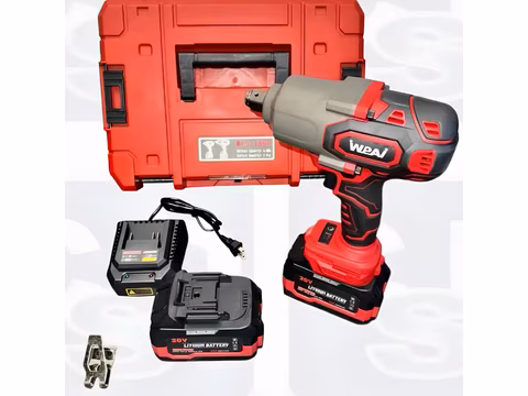 Llave de impacto inalámbrica 3/4 rojo Wtools 1800 N·m, 20V, batería 15 celdas de alta autonomía en Colombia