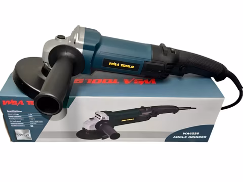 Pulidora angular mediana 5 pulgadas azul 110V Wtools para corte, desbaste y pulido en Colombia