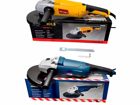 Pulidora angular industrial amarilla 9 pulgadas 2350W Truper para desbaste y corte pesado en Colombia