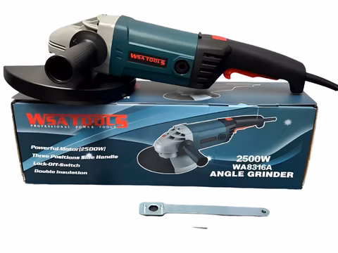 Pulidora angular industrial 9 pulgadas 2500W Wtools para trabajo pesado en concreto y metal en Colombia