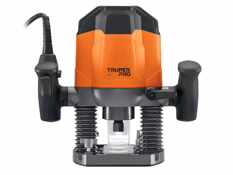 Ruteadora industrial 1200W Truper velocidad variable para ranurado y moldurado en madera en Colombia