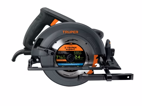 Sierra circular 7-1/4 pulgadas 1800W Truper para corte de madera y tableros en Colombia
