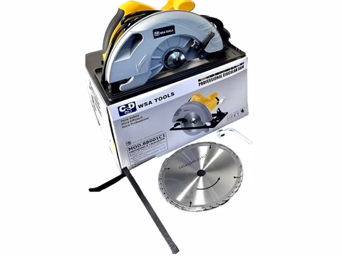 Sierra circular de mano eléctrica 8 pulgadas Wtools para corte de madera en Colombia