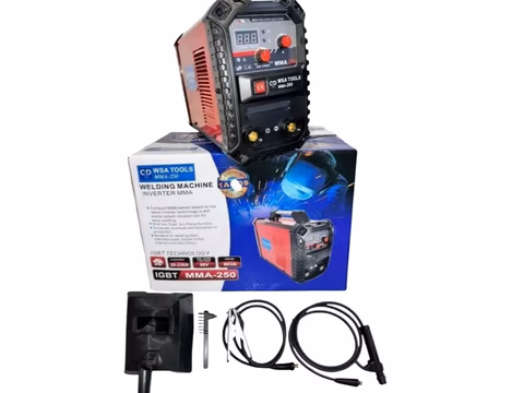 Soldador inversor MMA 250A Wtools 110/220V con pantalla digital y función Hot Start en Colombia