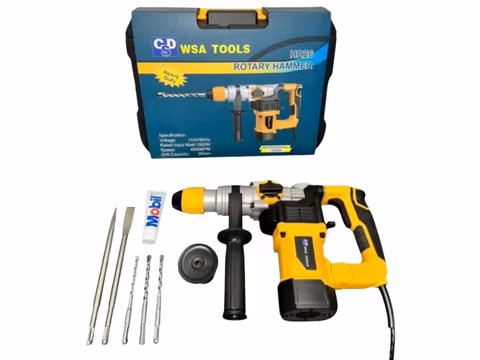 Taladro rotomartillo HR26 Wtools 1.500W mandril 26mm 4.500rpm para perforar concreto en Colombia