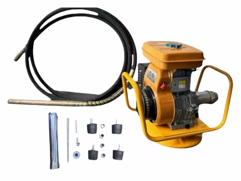 Vibrador de concreto a gasolina 5.0HP con manguera Wtools para vaciados de concreto en Colombia